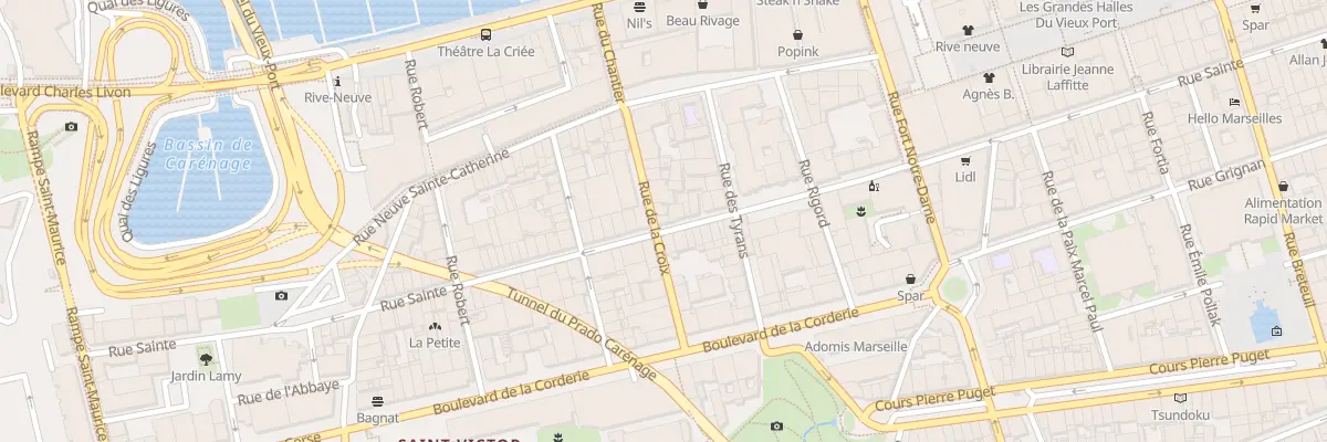 Plan du 92 Rue sainte à Marseille 7e Arrondissement