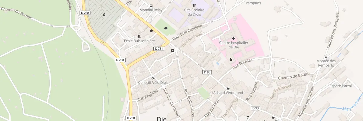 Plan du 3 Rue Emile Laurens à Die