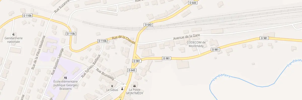 Plan du 6 Av de la Gare à Montmédy