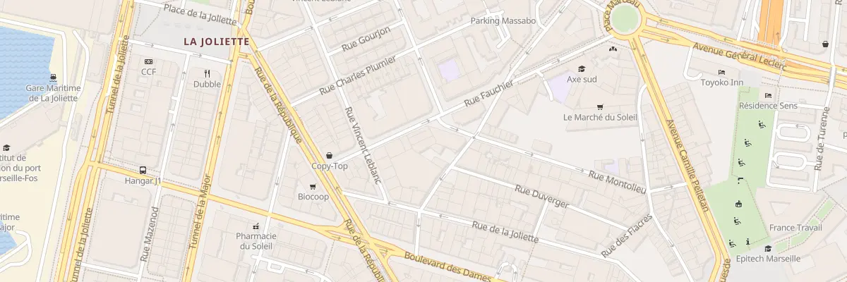 Plan du 35 Rue fauchier à Marseille 2e Arrondissement