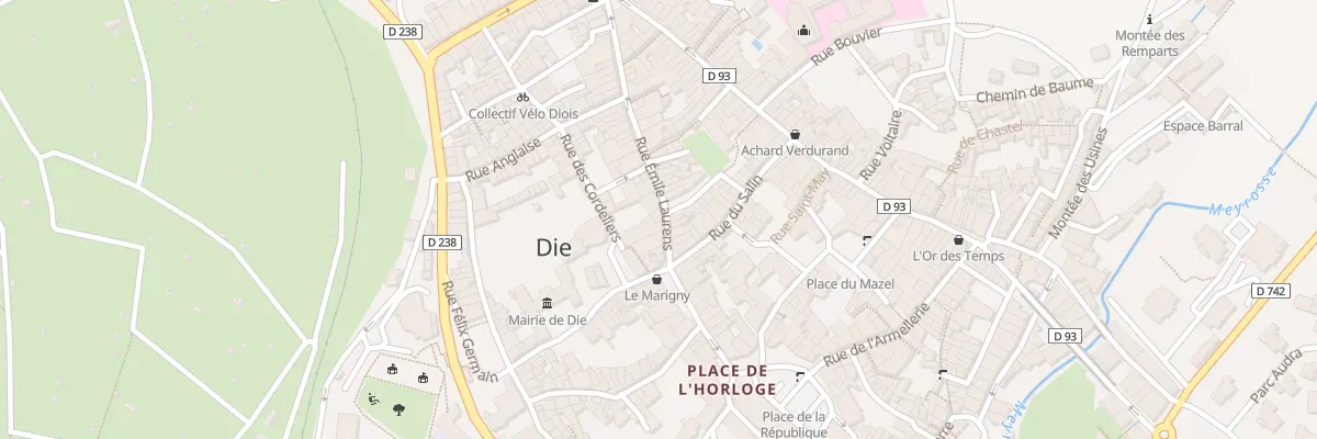Plan du 46 Rue Emile Laurens à Die