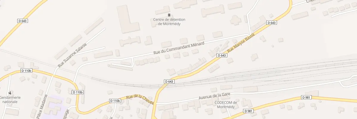 Plan du 1T Rue du Commandant Ménard à Montmédy
