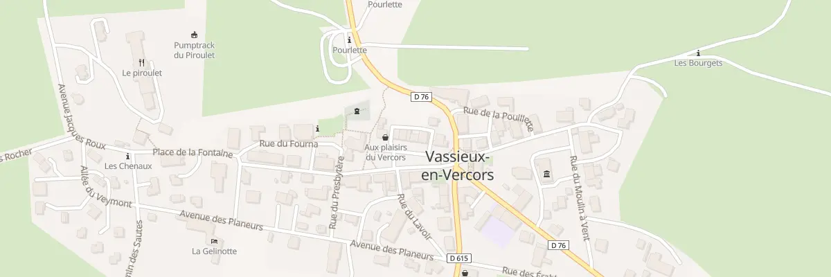 Plan du 7 Rpt des Martyrs à Vassieux-en-Vercors