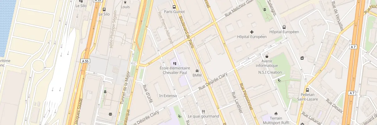 Plan du 83 Bd de Paris à Marseille 2e Arrondissement
