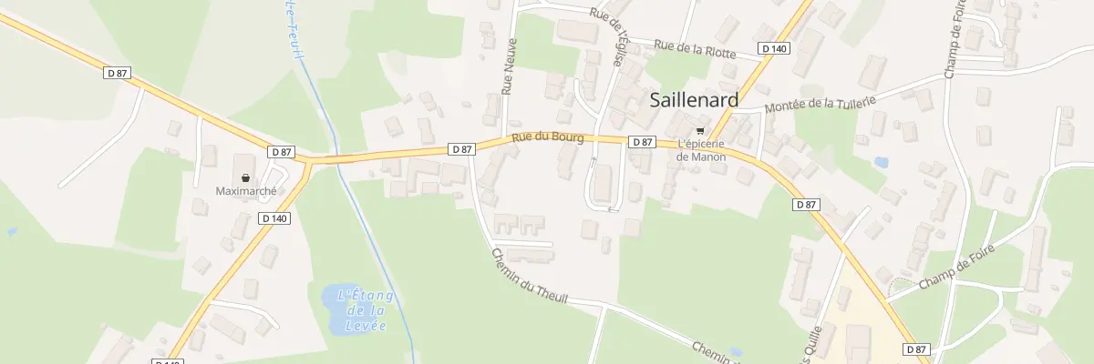 Plan du 20 Pl du Foyer Rural à Saillenard