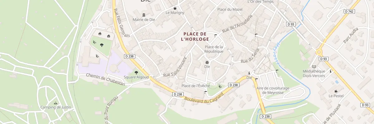 Plan du 5 Rue du Doc Amedee Rousset à Die