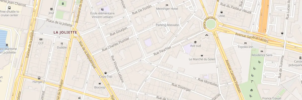 Plan du 30 Rue fauchier à Marseille 2e Arrondissement