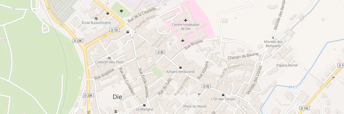 Plan du 1 Rue Bouvier à Die