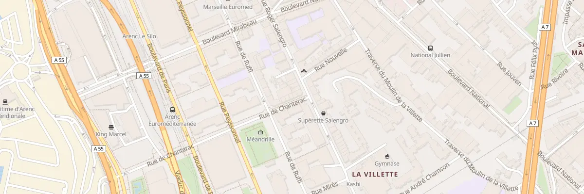 Plan du 4 Rue Chanterac à Marseille 3e Arrondissement