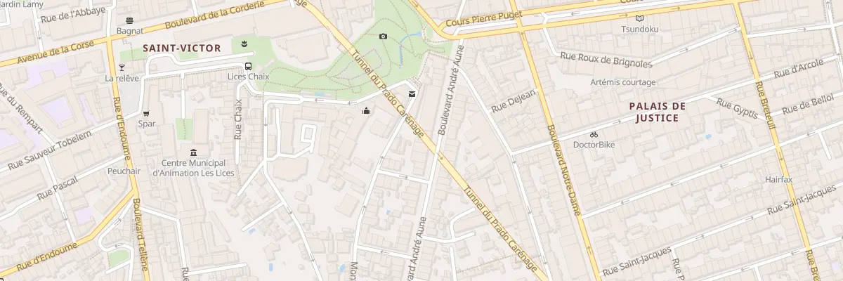 Plan du 20 Bd Andre Aune à Marseille 6e Arrondissement