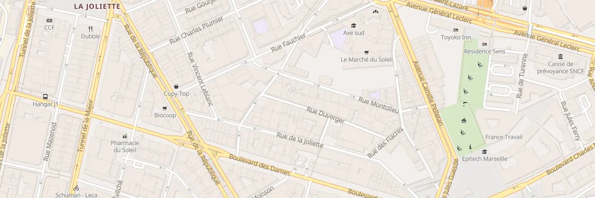 Plan du 14 Rue duverger à Marseille 2e Arrondissement