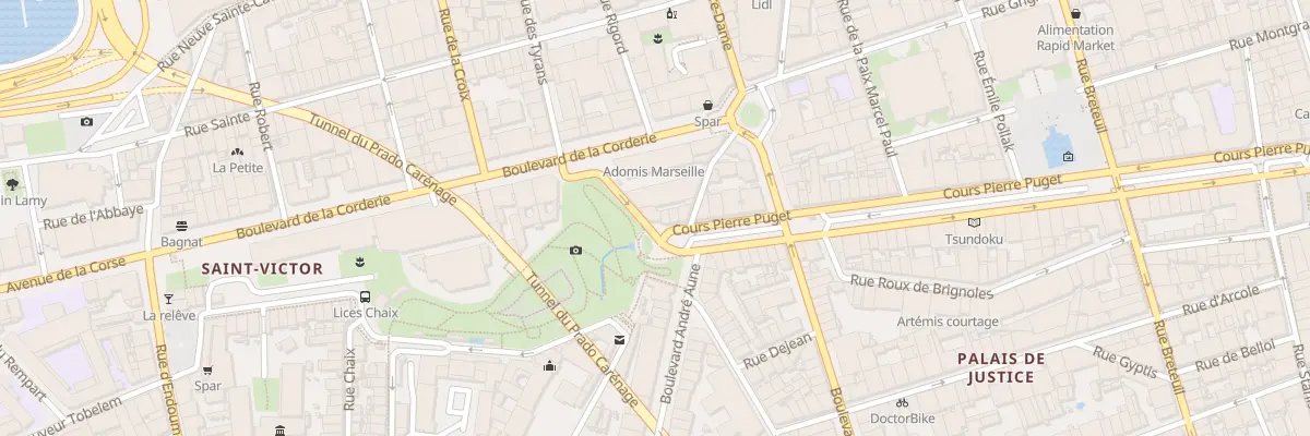 Plan du 74 Crs Pierre Puget à Marseille 7e Arrondissement