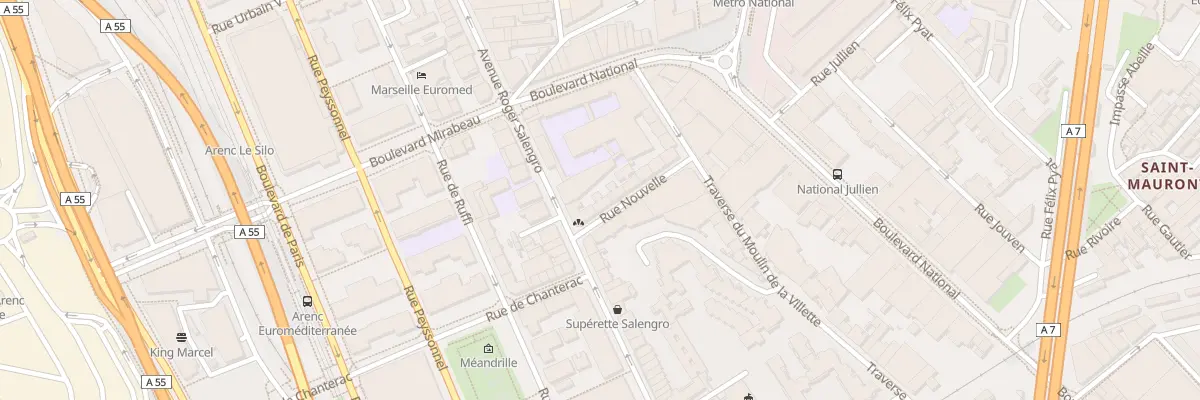 Plan du 3 Rue nouvelle à Marseille 3e Arrondissement