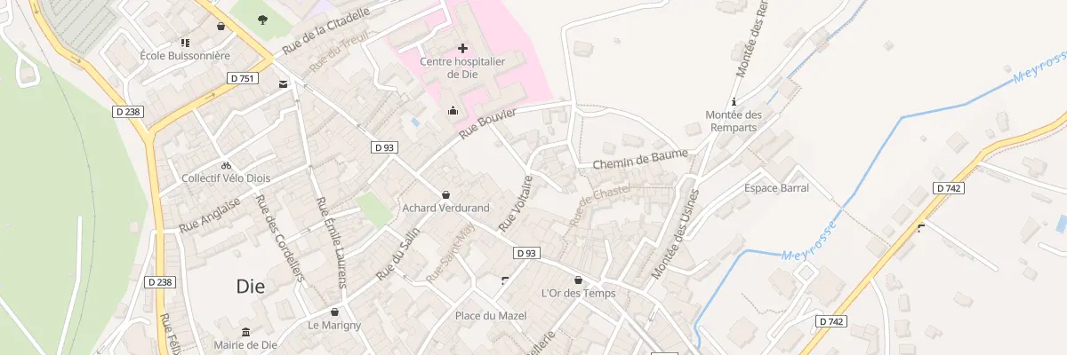 Plan du 14 Rue Voltaire à Die