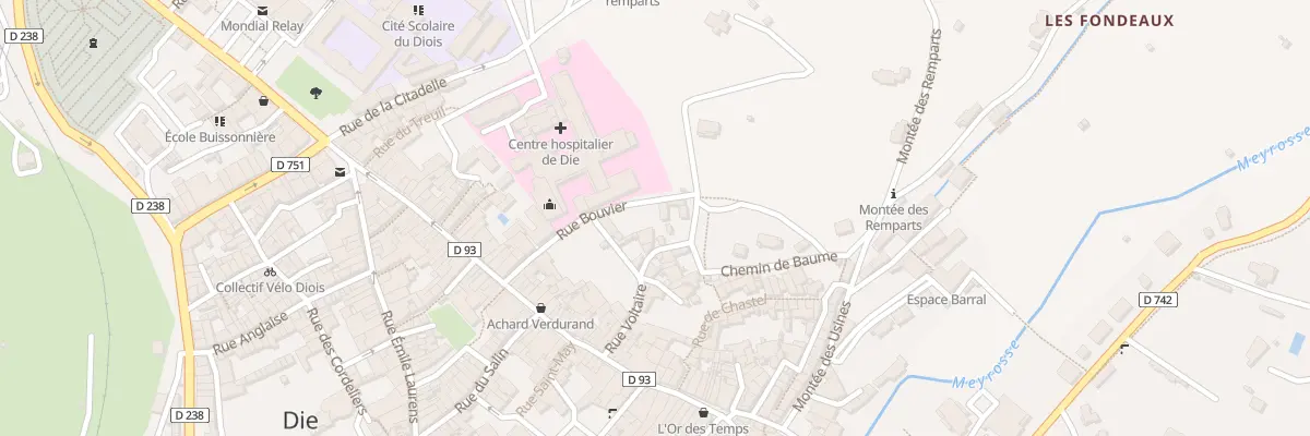 Plan du 7168 Rue Bouvier à Die