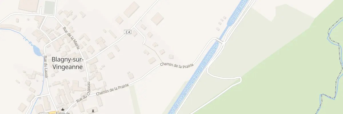 Plan du 9 Che de la Prairie à Blagny-sur-Vingeanne