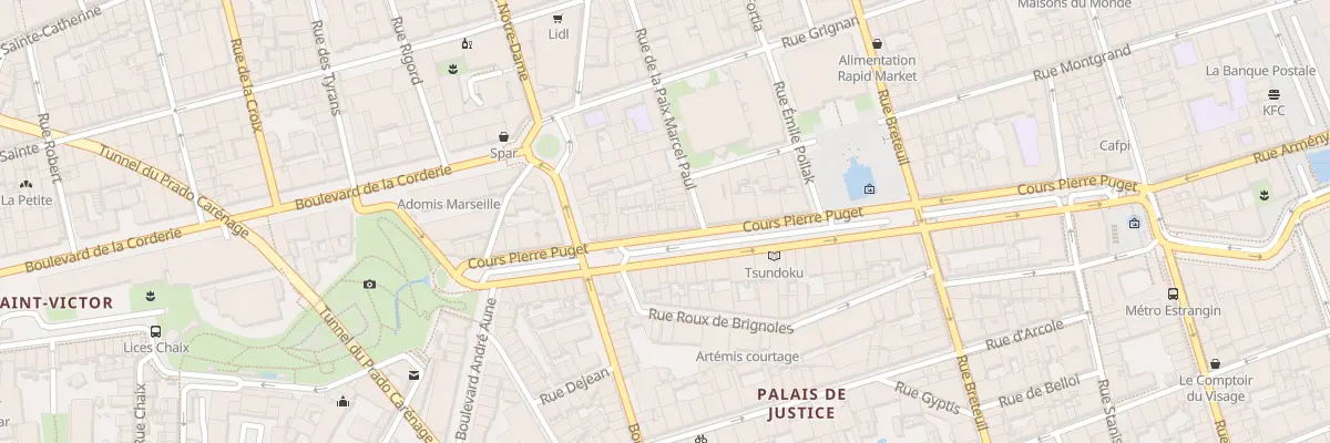 Plan du 44 Crs Pierre Puget à Marseille 6e Arrondissement