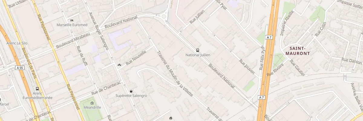 Plan du 367 Bd National à Marseille 3e Arrondissement