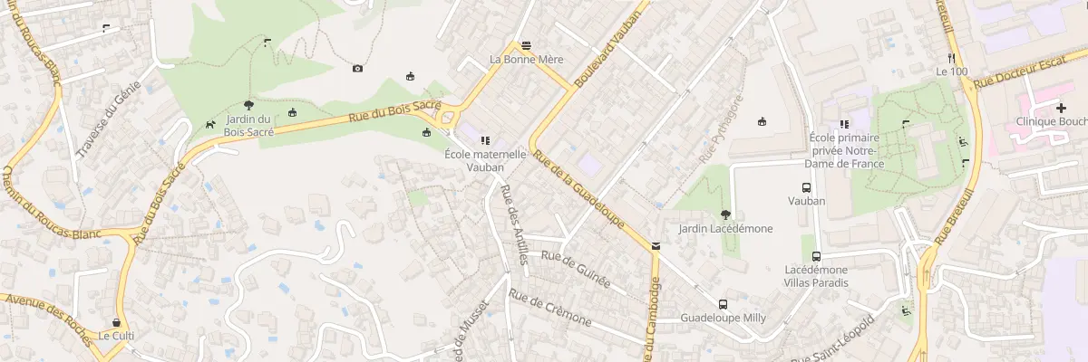 Plan du 6 Rue de la guadeloupe à Marseille 6e Arrondissement