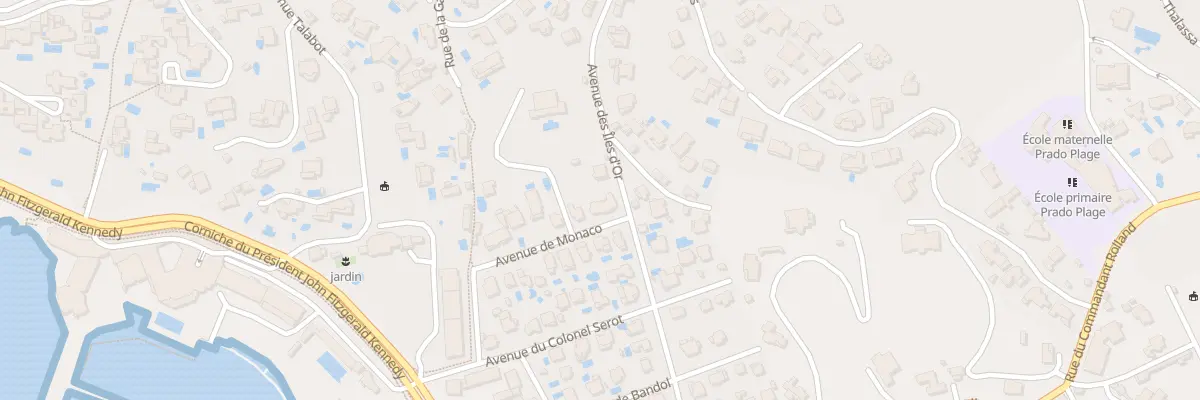 Plan du 11 Av de Monaco à Marseille 8e Arrondissement