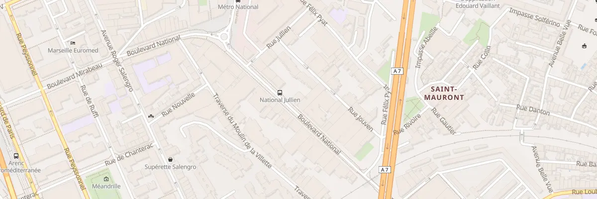 Plan du 358 Bd National à Marseille 3e Arrondissement