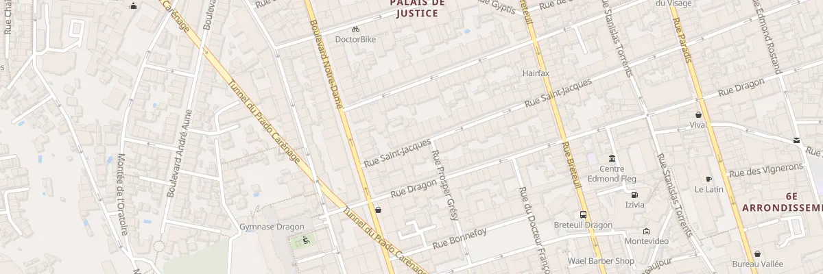 Plan du 94 Rue saint jacques à Marseille 6e Arrondissement