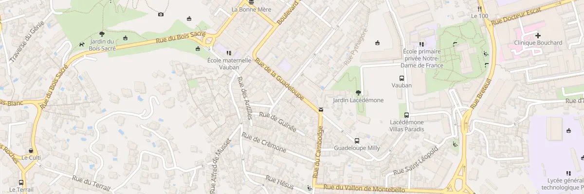 Plan du 22 Rue de la guadeloupe à Marseille 6e Arrondissement