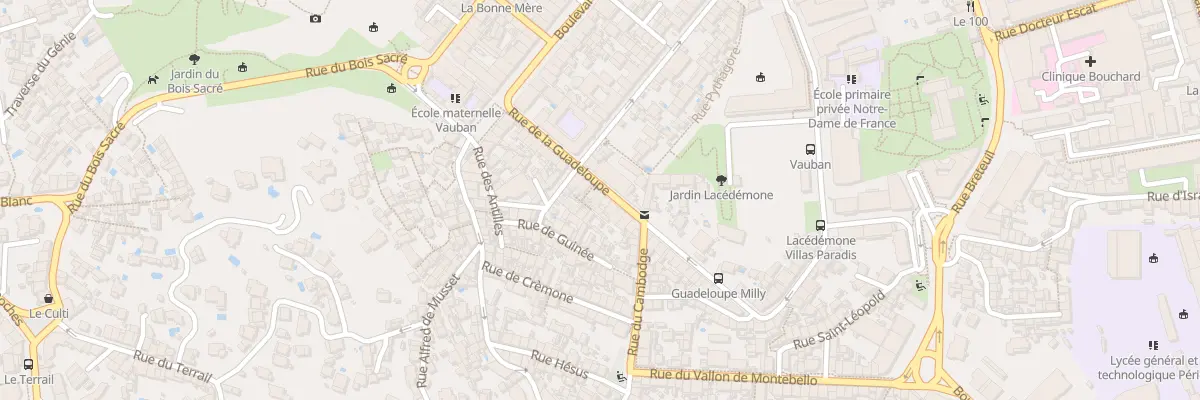 Plan du 26 Rue de la guadeloupe à Marseille 6e Arrondissement
