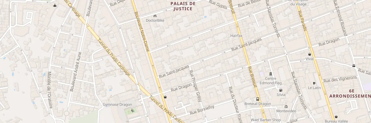 Plan du 90 Rue saint jacques à Marseille 6e Arrondissement