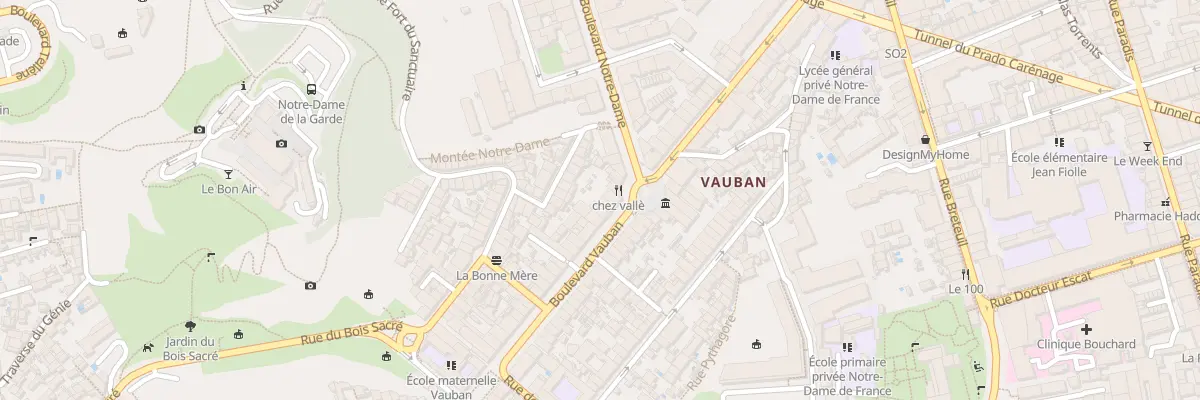 Plan du 80 Bd Vauban à Marseille 6e Arrondissement