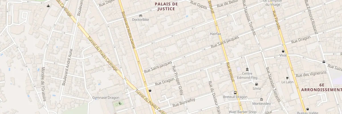 Plan du 88 Rue saint jacques à Marseille 6e Arrondissement