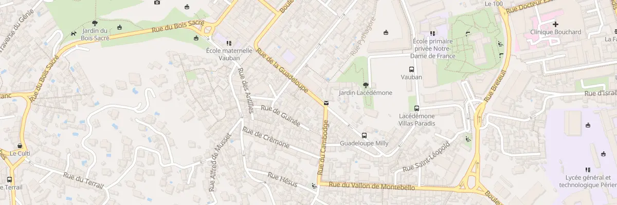 Plan du 30 Rue de la guadeloupe à Marseille 6e Arrondissement