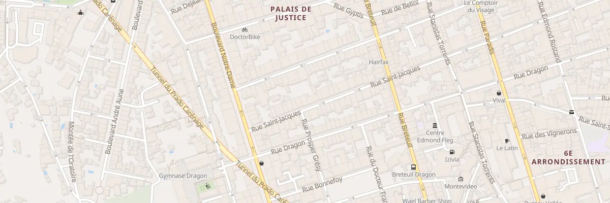 Plan du 86 Rue saint jacques à Marseille 6e Arrondissement