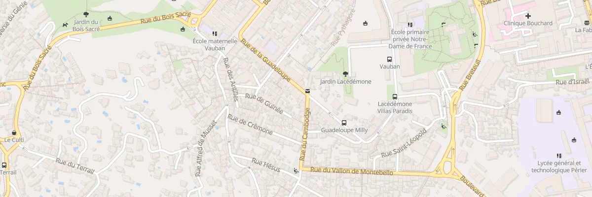 Plan du 34 Rue de la guadeloupe à Marseille 6e Arrondissement