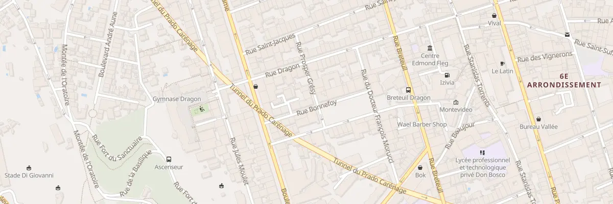 Plan du 22 Rue bonnefoy à Marseille 6e Arrondissement