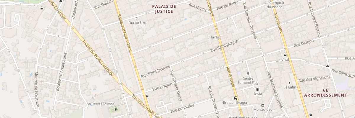 Plan du 84 Rue saint jacques à Marseille 6e Arrondissement
