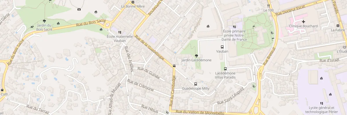 Plan du 17 Rue de la guadeloupe à Marseille 6e Arrondissement