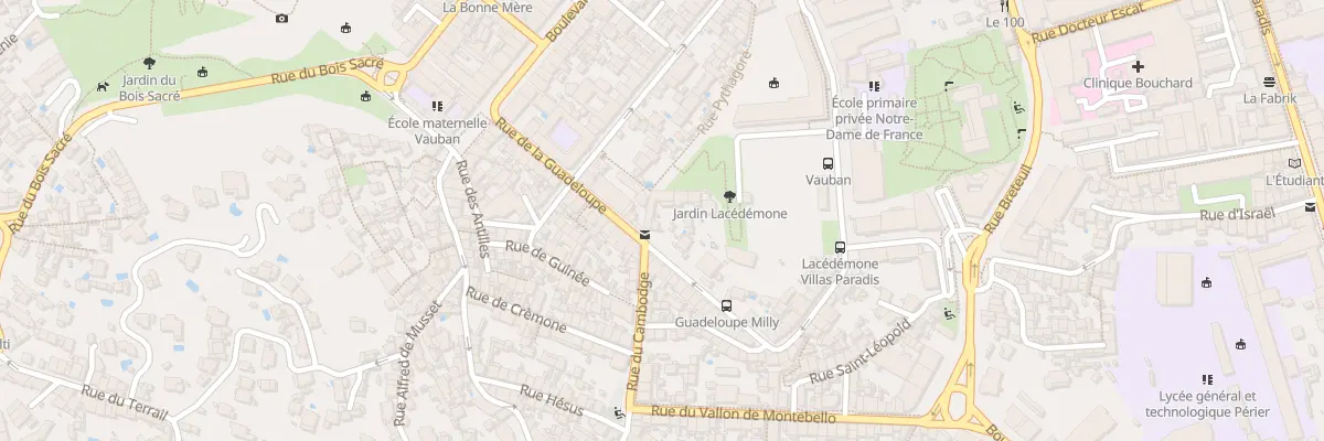 Plan du 23 Rue de la guadeloupe à Marseille 6e Arrondissement