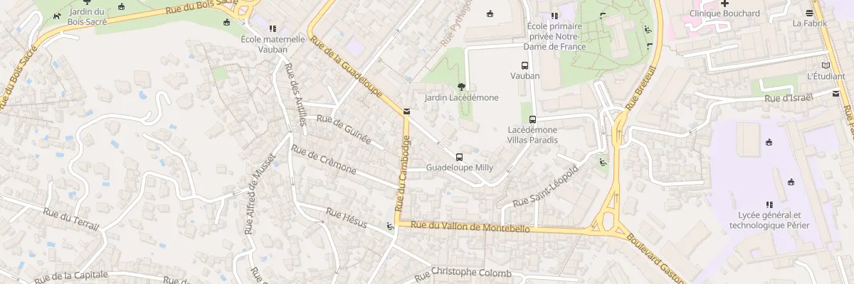 Plan du 44A Rue de la guadeloupe à Marseille 6e Arrondissement