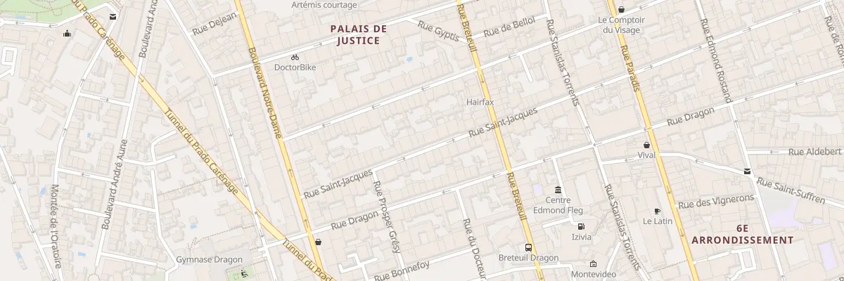 Plan du 74 Rue saint jacques à Marseille 6e Arrondissement