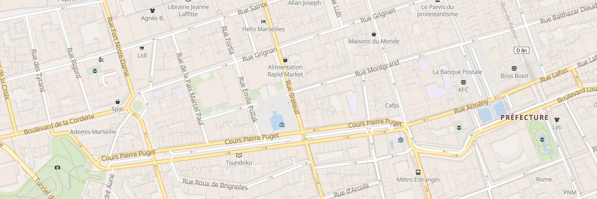 Plan du 33 Rue breteuil à Marseille 6e Arrondissement