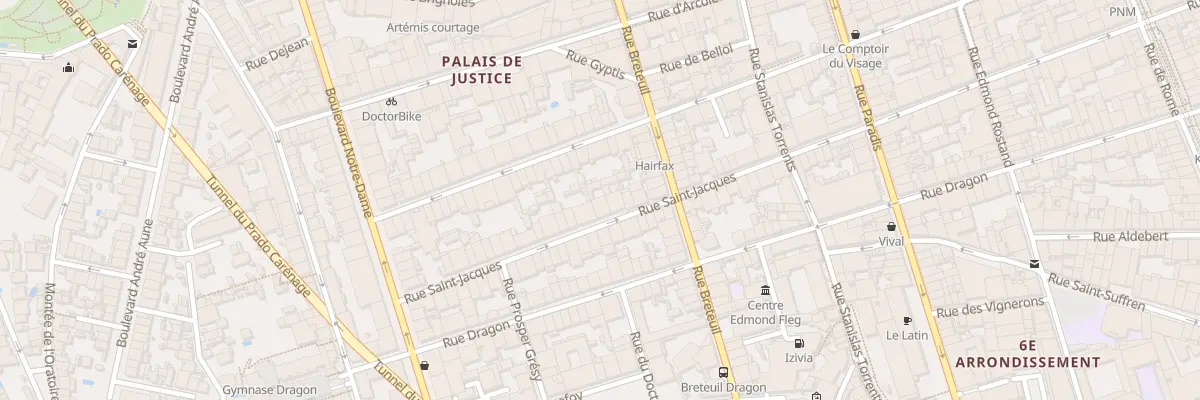 Plan du 68 Rue saint jacques à Marseille 6e Arrondissement