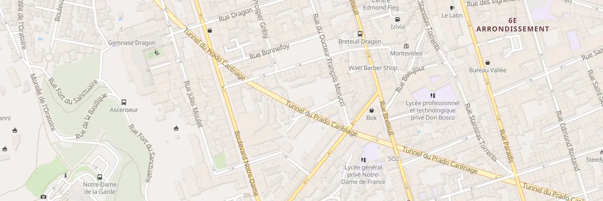 Plan du 4 Rue fenelon à Marseille 6e Arrondissement