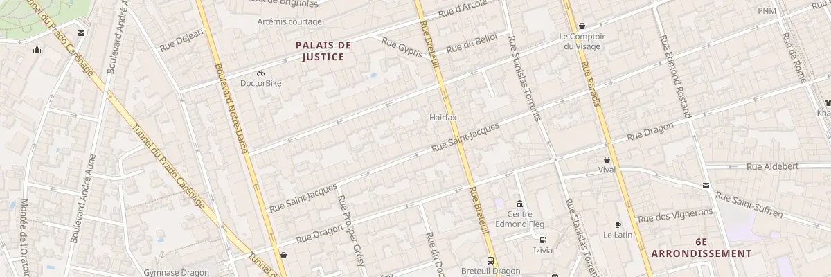 Plan du 66 Rue saint jacques à Marseille 6e Arrondissement