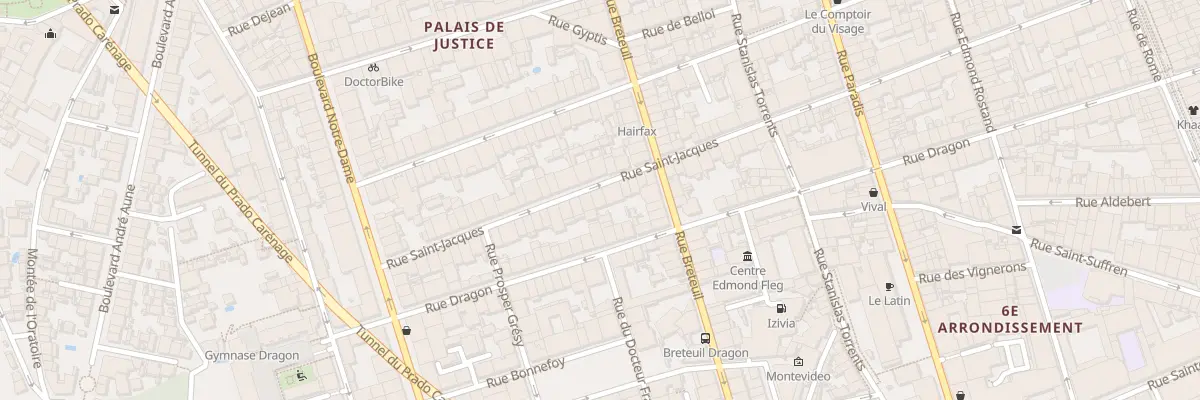 Plan du 87 Rue saint jacques à Marseille 6e Arrondissement
