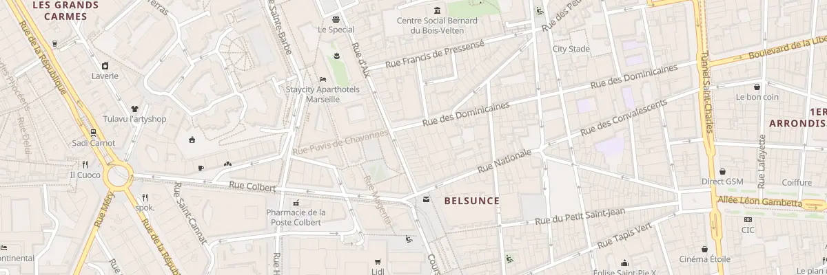 Plan du 4 Rue des dominicaines à Marseille 1er Arrondissement