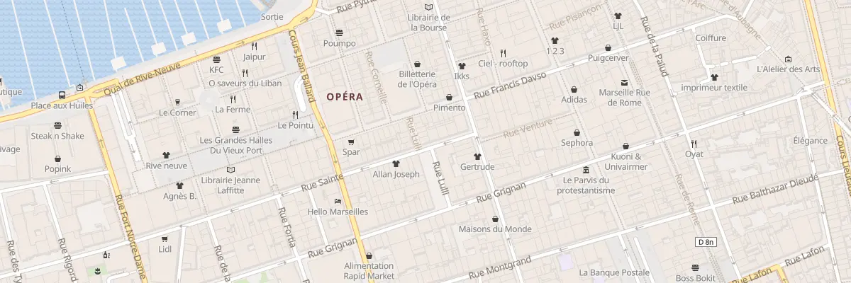 Plan du 10 Rue sainte à Marseille 1er Arrondissement