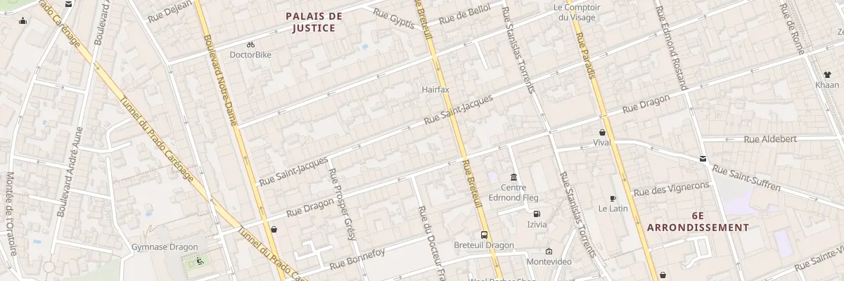 Plan du 83 Rue saint jacques à Marseille 6e Arrondissement