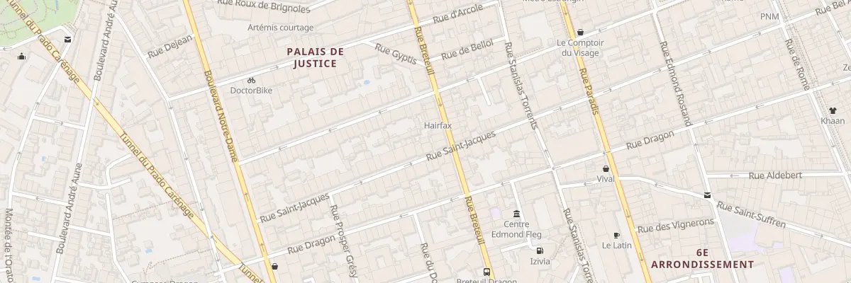 Plan du 60A Rue saint jacques à Marseille 6e Arrondissement