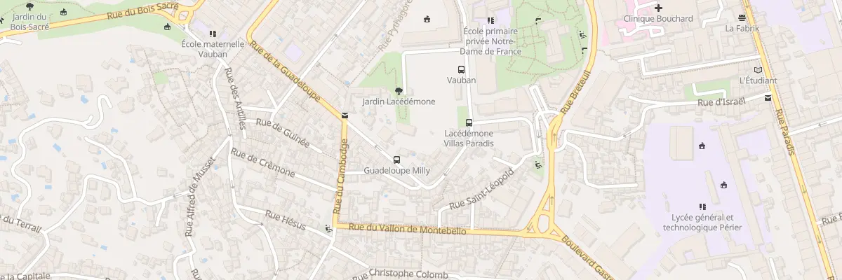 Plan du 35 Rue de la guadeloupe à Marseille 6e Arrondissement